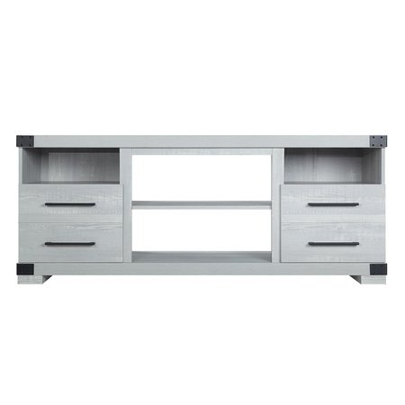 MANHATTAN COMFORT Richmond 60" TV Stand with 2 Drawers and 4 Shelves in Grey TVFP1-GY